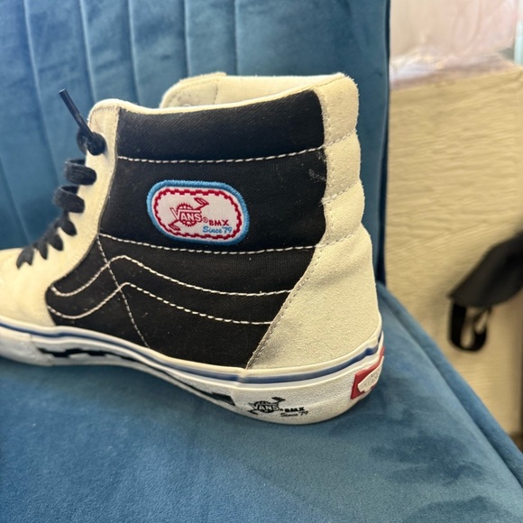 Vans Sk8-Hi Pro BMX ’79 Men’s High-Top Sneakers Black & Cream Size 13 - Picture 3 of 8